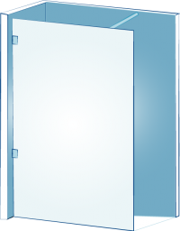 Walk-in-Dusche Duschwand